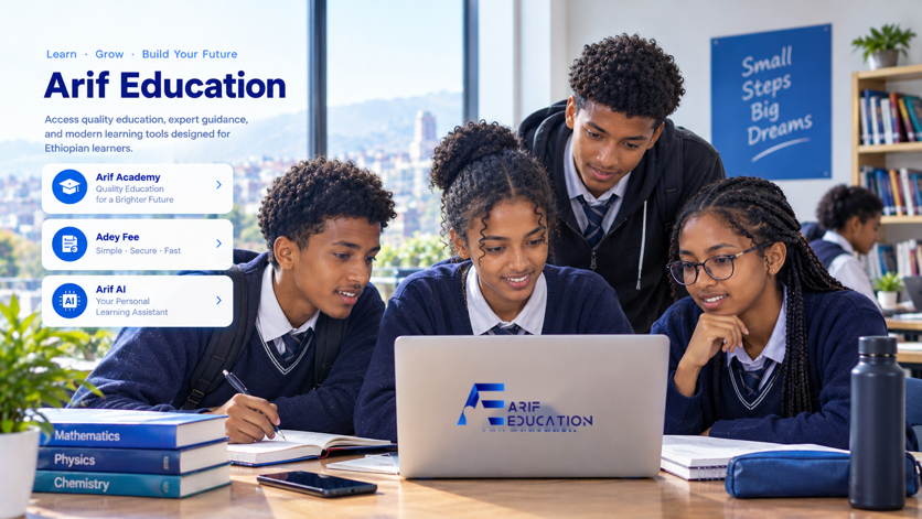 School management software dashboard from Arif Education